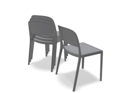 .mdd Stapelstoel Blendy, RAL7044 zijdegrijs