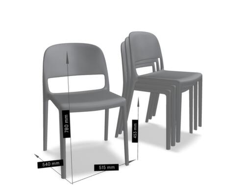 .mdd Stapelstoel Blendy, RAL7044 zijdegrijs