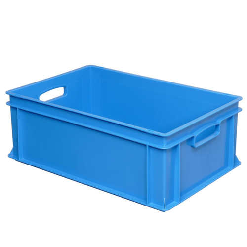 Euronorm stapelcontainers Basic met versterkte geribbelde bodem, blauw, inhoud 43 l