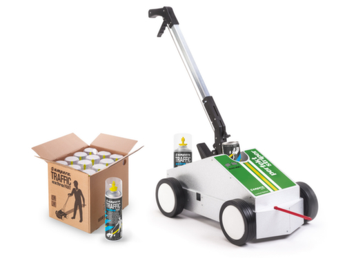 a.m.p.e.r.e. Vloermarkeringsset TRAFFIC PAINT® met 12 verfbussen, geel