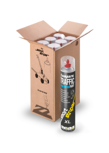 Vloermarkeringsset EXTRA PAINT XL® met 6 x 0,75 l verfbussen, rood