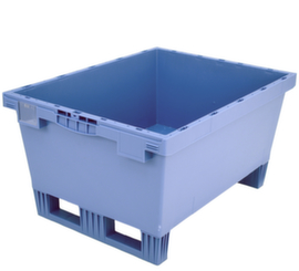 BITO Herbruikbare grootvolumebak met dubbele bodem + vorkopening, inhoud 114 l