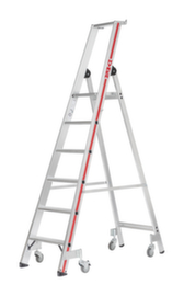 Hymer Verrijdbare platformladder 8226, 5 verstevigde, sterk geprofileerde treden