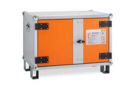 Cemo Explosieveilige lithium-ion-magazijnkast lockEX 8/5 onderrijdbaar, hoogte x breedte x diepte 520 x 800 x 660 mm