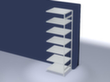 hofe Traversestelling in zware uitvoering, hoogte x breedte x diepte 3000 x 1010 x 835 mm, 7 legborden
