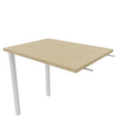 Quadrifoglio Aanbouwtafel Practika voor bureau met 4-voetonderstel, breedte x diepte 800 x 600 mm, plaat eiken
