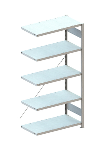 META Systeeminhaakstelling CLIP aanbouwsectie, hoogte x breedte x diepte 2000 x 1006 x 536 mm, 5 legborden