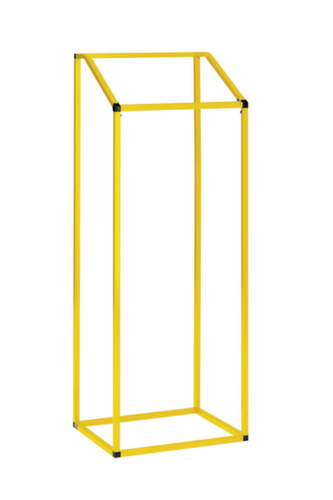 Open standaard voor grootvolumevuilniszak, voor 1000-liter-zakken, RAL1023 verkeersgeel