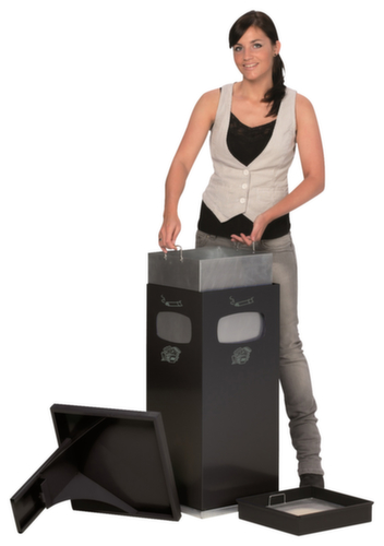 VAR Combi-asbak met 3 inworpopeningen, antraciet