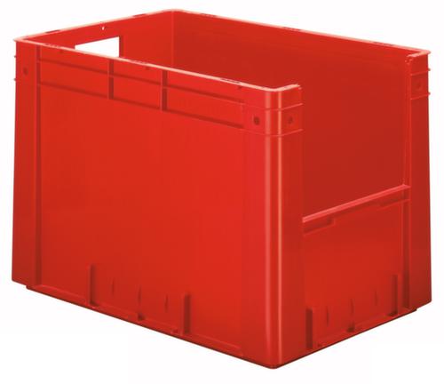 Euronorm-stapelbak met ingreep, rood, inhoud 80 l