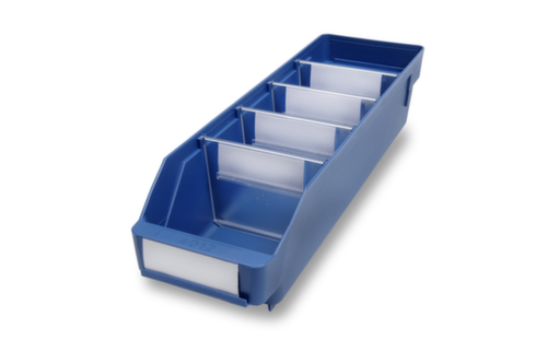 Stellingbak met zichtopening, blauw, diepte 400 mm