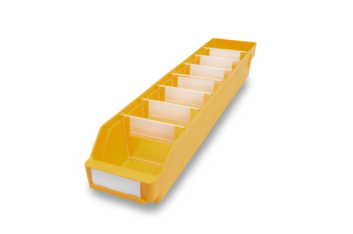 Stellingbak met zichtopening, geel, diepte 600 mm