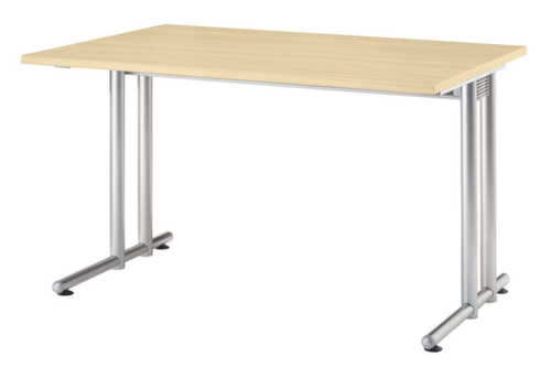 Bureau Terra Nova met C-voetonderstel, breedte x diepte 1200 x 800 mm, plaat esdoorn