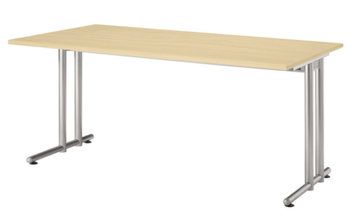 Bureau Terra Nova met C-voetonderstel, breedte x diepte 1600 x 800 mm, plaat esdoorn