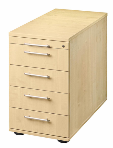 Staand ladeblok Solid met laden, 5 lade(n), esdoorn/esdoorn