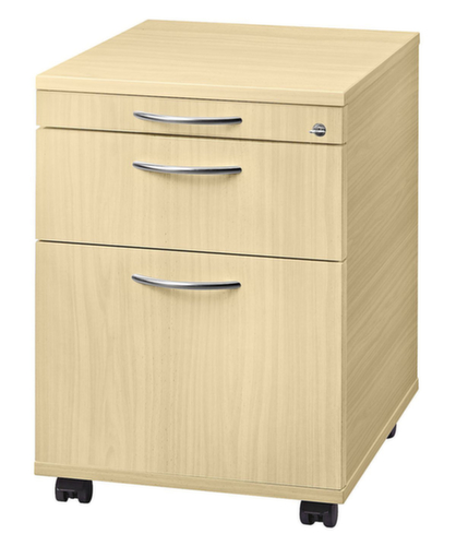 Rolcontainer Solid met HR uittrekbaar, 2 lade(n), esdoorn/esdoorn