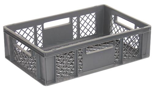 Euronorm stapelcontainers Basic met versterkte geribbelde bodem, grijs, inhoud 33 l