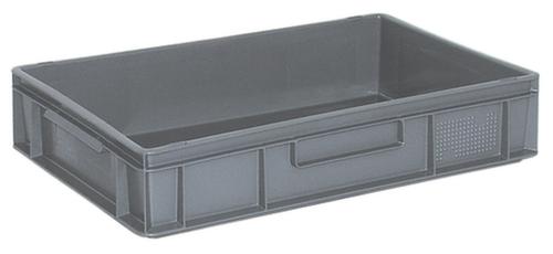 Euronorm stapelcontainers Basic met versterkte geribbelde bodem, grijs, inhoud 23 l