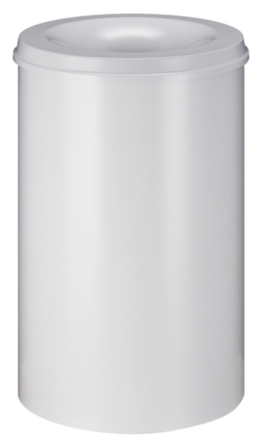 Zelfdovende prullenmand van staal, 110 l, wit, bovendeel wit