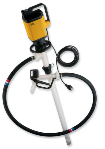 Lutz Elektrische vatpompset voor geconcentreerde zuren en logen, voor geconcentreerde logen en zuren, 83 l/min