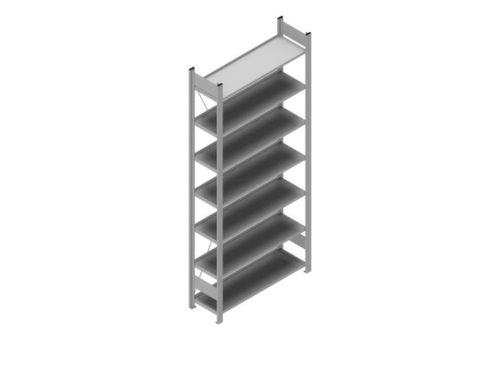 hofe Inhaakstelling voor dossiers, 7 vloer, RAL9006 blank aluminiumkleurig