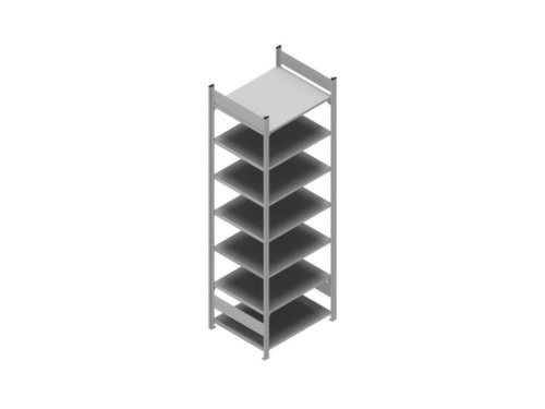 hofe Boutloze vijlplank voor gebruik aan beide zijden, 7 vloer, RAL9006 blank aluminiumkleurig
