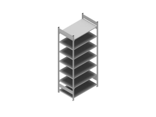 hofe Boutloze vijlplank voor gebruik aan beide zijden, 7 vloer, RAL9006 blank aluminiumkleurig