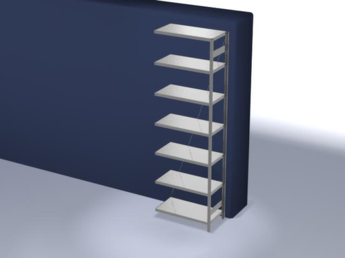 hofe Systeeminhaakstelling in standaard uitvoering, hoogte x breedte x diepte 3000 x 1010 x 535 mm, 7 legborden