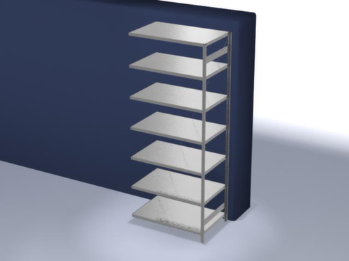 hofe Systeeminhaakstelling in standaard uitvoering, hoogte x breedte x diepte 3000 x 1310 x 835 mm, 7 legborden