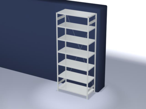 hofe Systeeminhaakstelling, hoogte x breedte x diepte 3000 x 1360 x 635 mm, 7 legborden