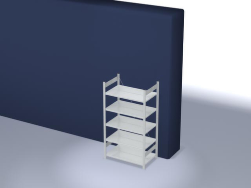 hofe Boutloze vijlplank voor gebruik aan beide zijden, 5 vloer, RAL7035 lichtgrijs