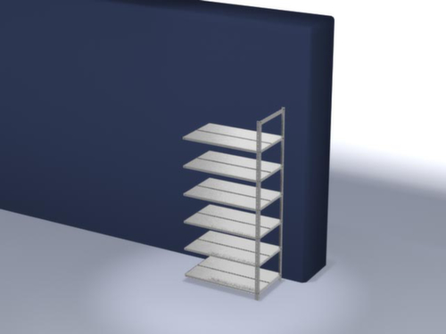 hofe Schroefbaar vijlenrek Bevestigingsveld voor gebruik aan beide zijden, 6 vloer, met corrosiebeschermende zinklaag