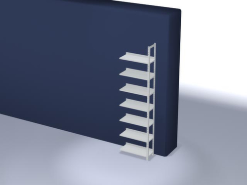 hofe Schroefstelling voor dossiers aanbouwsectie, 7 vloer, RAL7035 lichtgrijs