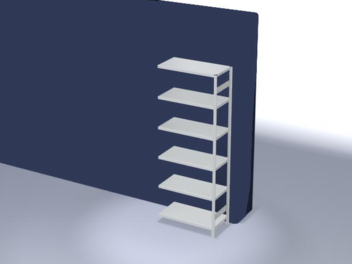 hofe Traversestelling in standaard uitvoering, hoogte x breedte x diepte 2500 x 1010 x 535 mm, 6 legborden