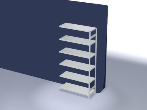 hofe Traversestelling in middelzware uitvoering, hoogte x breedte x diepte 2500 x 1310 x 535 mm, 6 legborden