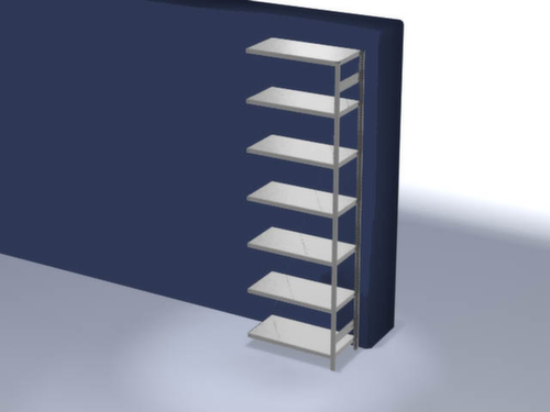 hofe Traversestelling in zware uitvoering, hoogte x breedte x diepte 3000 x 1010 x 535 mm, 7 legborden