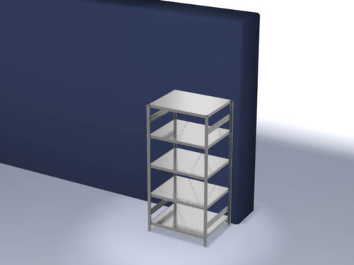 hofe Traversestelling in zware uitvoering, hoogte x breedte x diepte 2000 x 1060 x 835 mm, 5 legborden