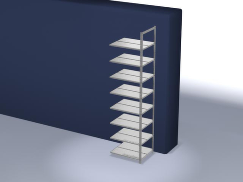 hofe Schroefbaar vijlenrek Bevestigingsveld voor gebruik aan beide zijden, 8 vloer, met corrosiebeschermende zinklaag