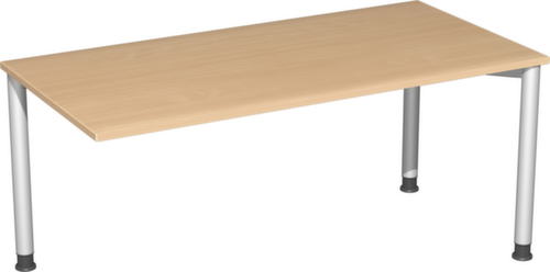 Gera Hoekig koppelelement voor bureau Milano met 3 steunvoeten, breedte x diepte 1600 x 800 mm, plaat beuken