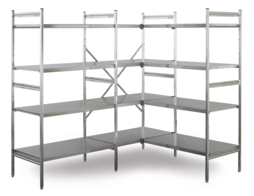 Hupfer Inhaakstelling voor hygiënische ruimtes, hoogte x breedte x diepte 1800 x 1475 x 600 mm, 4 legborden