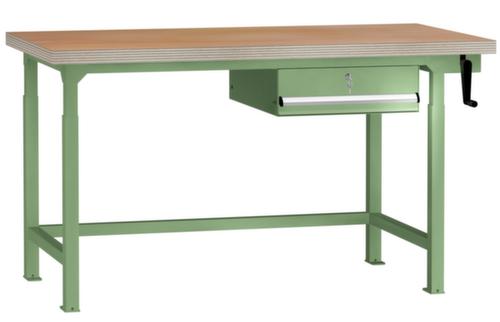 KLW Lutz In hoogte verstelbare werkbank met laden, 1 lade