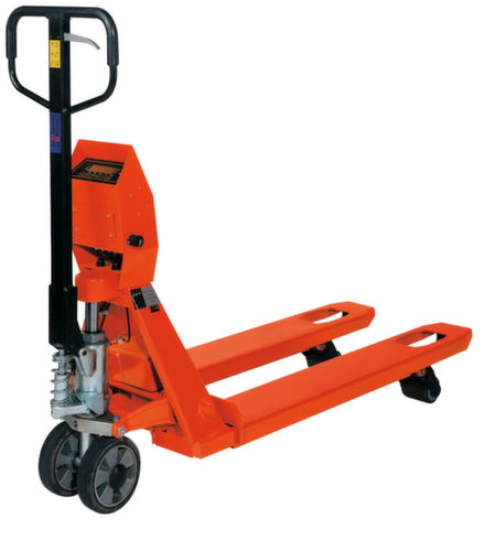 RAPIDLIFT Vorkhefwagen met weegsysteem, 2200 kg draagvermogen, rubber/polyurethaan