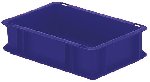 Euronorm-stapelbak gesloten wanden + bodem, blauw, inhoud 4,5 l