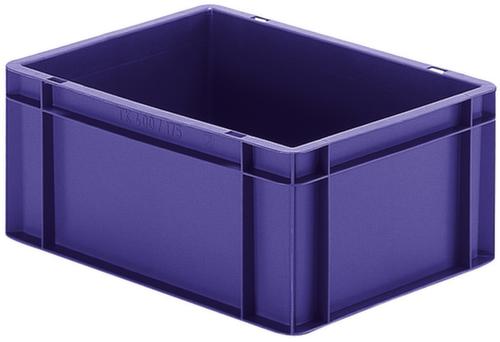 Euronorm-stapelbak gesloten wanden + bodem, blauw, inhoud 15 l