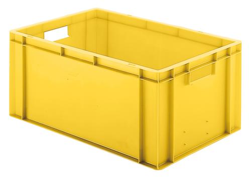 Euronorm-stapelbak gesloten wanden + bodem, geel, inhoud 51 l