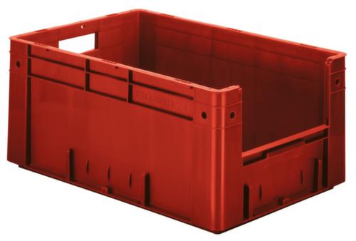 Euronorm-stapelbak met ingreep, rood, inhoud 50 l