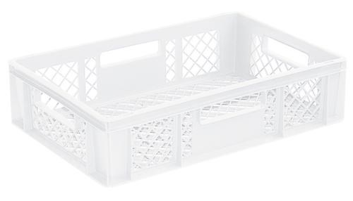 Euronorm stapelcontainers Basic met versterkte geribbelde bodem, wit, inhoud 27 l