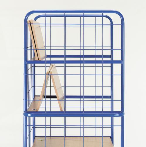 Rollcart Etagewagen met in-/uitklapbare bodem, draagvermogen 600 kg, 4 etages