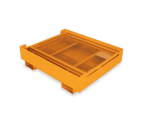 Bauer Werkbordes, uitvoering DE, RAL2000 geeloranje, inrijmogelijkheid Van de brede zijde