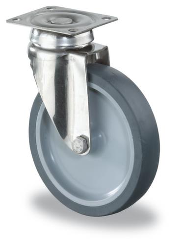 BS-ROLLEN Niet-strepend apparaatwiel met thermoplastische banden, draagvermogen 60 kg, TPE banden